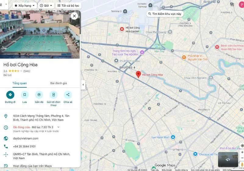 hồ bơi cộng hòa garden